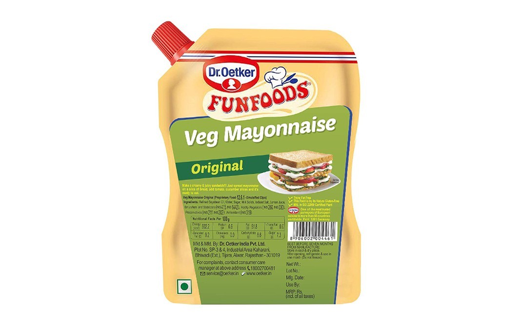 Dr. Oetker Fun foods Veg Mayonnaise Original   Pouch  875 grams